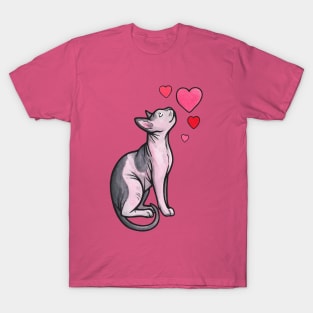 Sphynx cat love T-Shirt